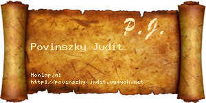 Povinszky Judit névjegykártya